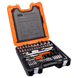 S108 1/4"& 1/2" Drive Socket Set With Combination Spanners 108 Piece