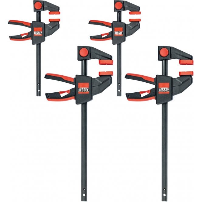 Bessey EZM-EZL-SET 4 Piece Clamp Set One Handed Clamp