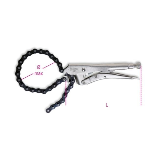 Beta Tools 1064-Self Locking Pliers With Chain