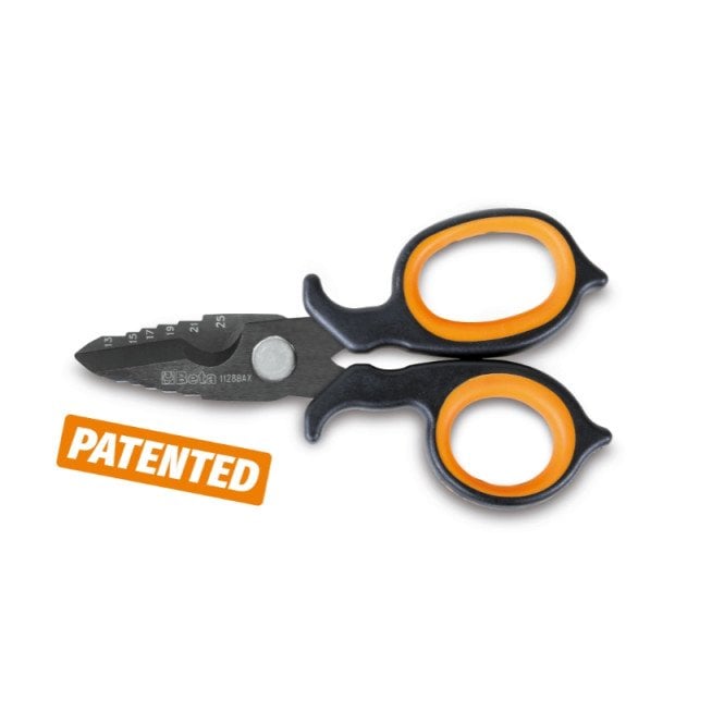 Beta Tools 1128BAX Electricians Scissors With Milling Profile