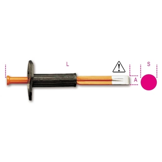 Beta Tools 1701N/PM Masonry Chisels With Hand Guards