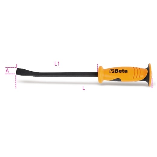 Beta Tools 965 Pry Bar With Flat Curved Ends