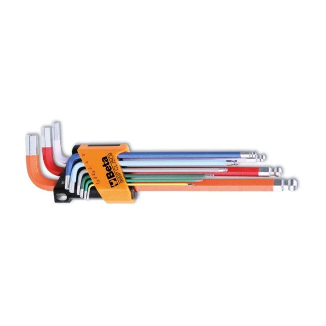 Beta Tools 96BP-CL/SC9 9 Piece Ball End Offset Allen Key Set