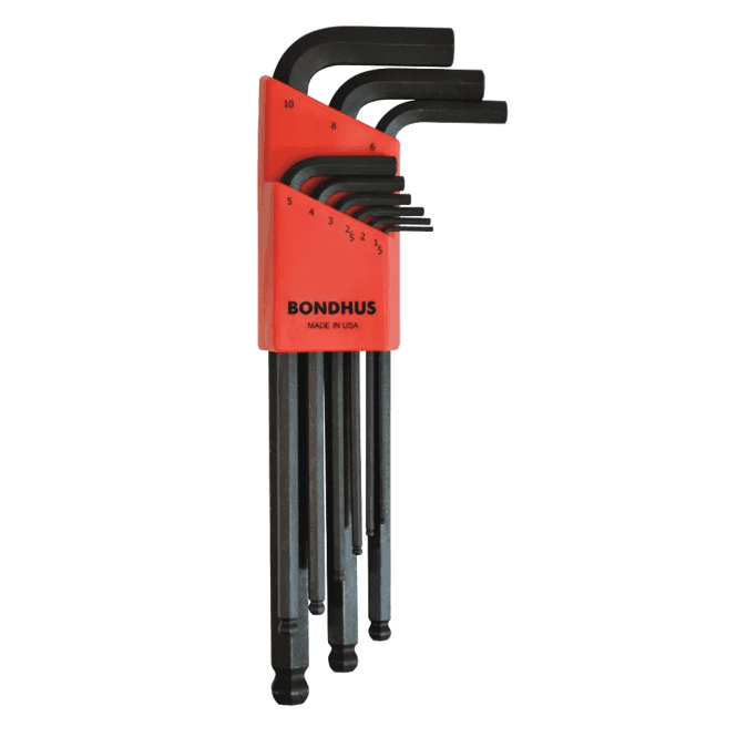Bondhus BLX9M 9 Piece Ball End Hex Key Set 1.5mm-10mm
