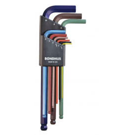 BLX9MCG 9 Piece Colour Guard Ball End Hex Key Metric Set 1.5mm-10mm