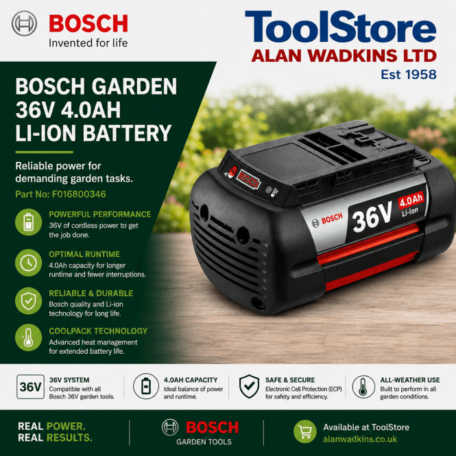Bosch Garden 36V Battery 4.0AH Li-ion Professional Battery F016800346