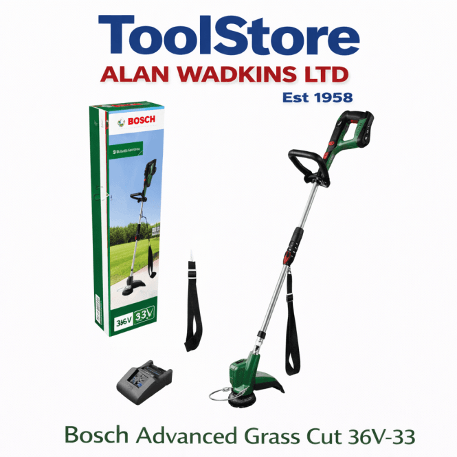 Bosch Garden Advanced Grass Cut 36V-33 Cordless 36v Strimmer 1 x 2.0h Battery + Charger 06008C1K70