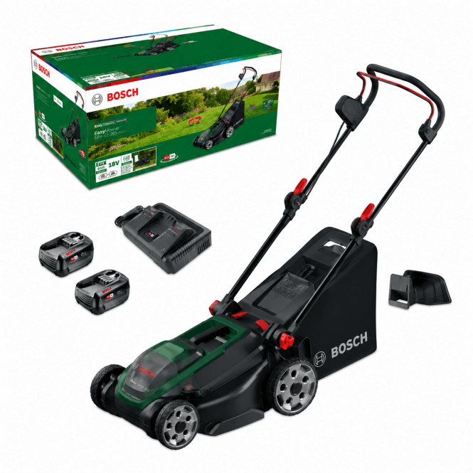 Bosch Garden ROTAK 18V2-43 18v Cordless 43cm Lawnmower 2 x 4.0ah Batteries & Charger 06008B9L70