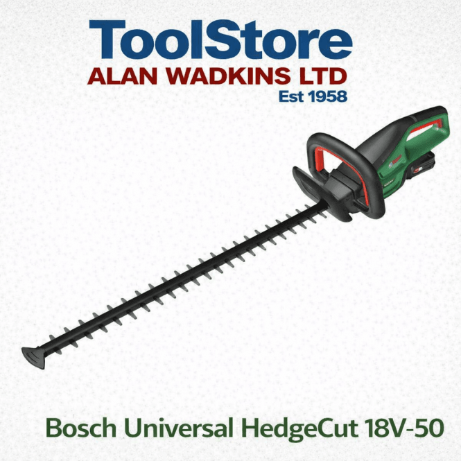 Bosch Garden Universal Hedgecut 18V-50 Cordless Hedge cutter With 1 x 2.5ah Li-on Battery & Charger