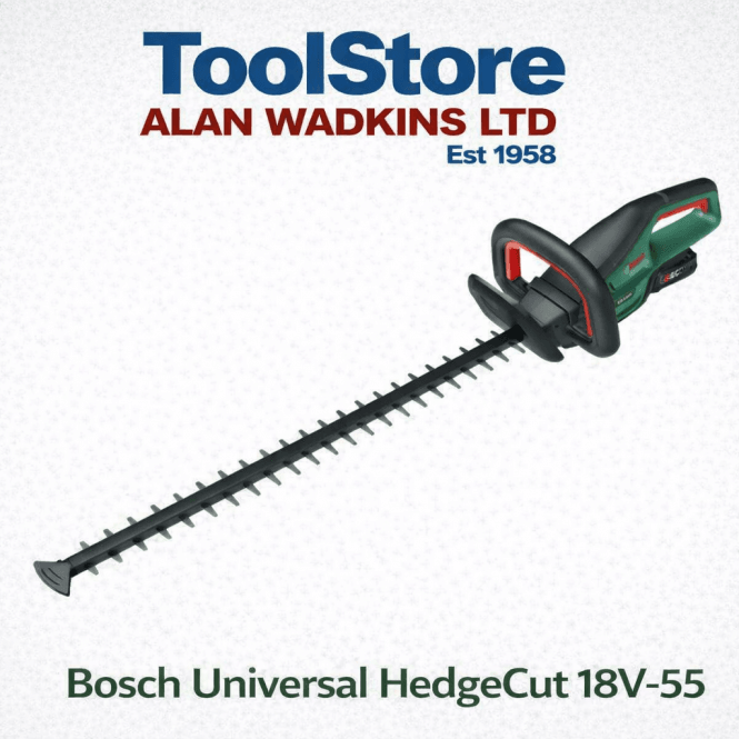 Bosch Garden Universal Hedgecut 18V-55 18v Cordless 55cm Hedgetrimmer 1 x 2.5ah Battery + Charger
