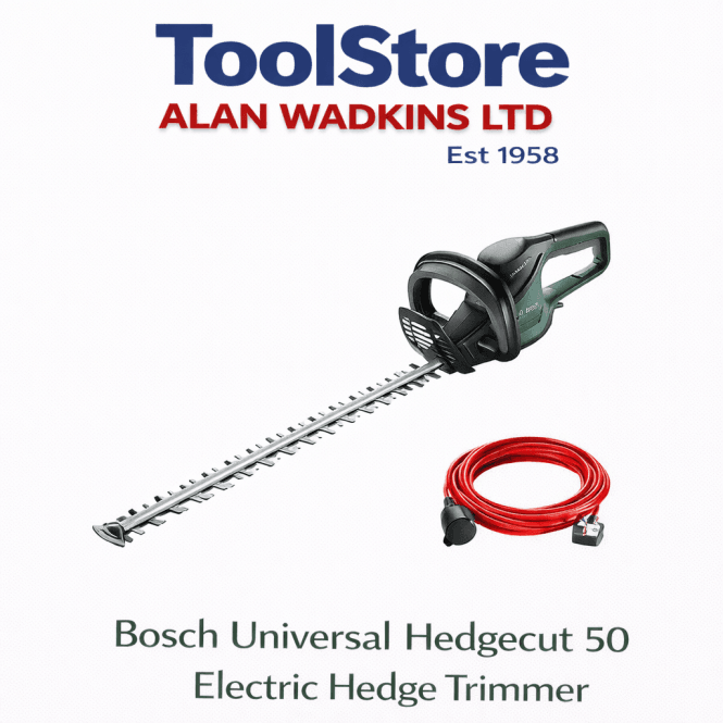 Bosch Garden Universal Hedgecut 50 Electric Hedge Trimmer 50cm Blade 480 Watt Motor 06008C0571