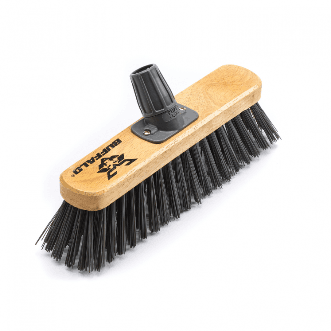 Buffalo 12'' 300mm Yard Sweeping Brush Stiff PVC Sweeper Broom 2393