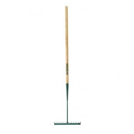 BTRW Tarmac Rake 14 Tooth 48in Ash Wooden Shaft