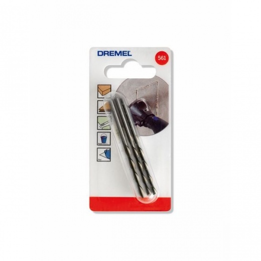 Dremel 561 3.2mm Spiral Cutting Bits Pack of 3