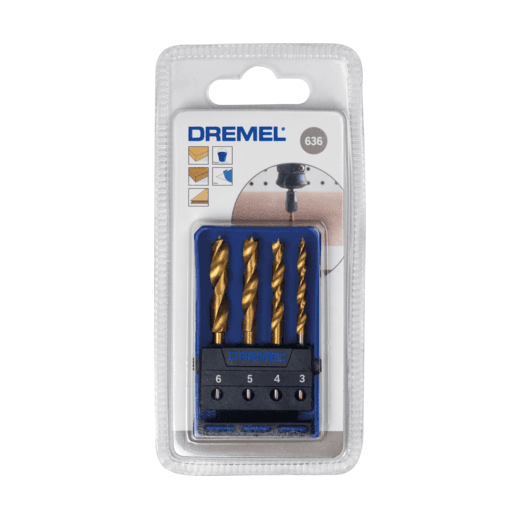 Dremel 636 4 Piece Wood Drill Bit Set
