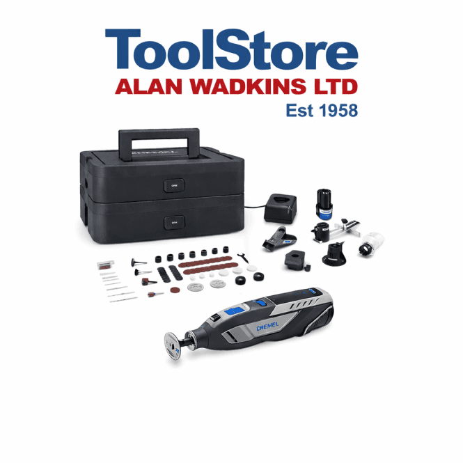 Dremel 8250-5-65 12v Cordless Multi Tool Kit 2 x 2.0ah Battery + Charger Platinum Box F0138250JG