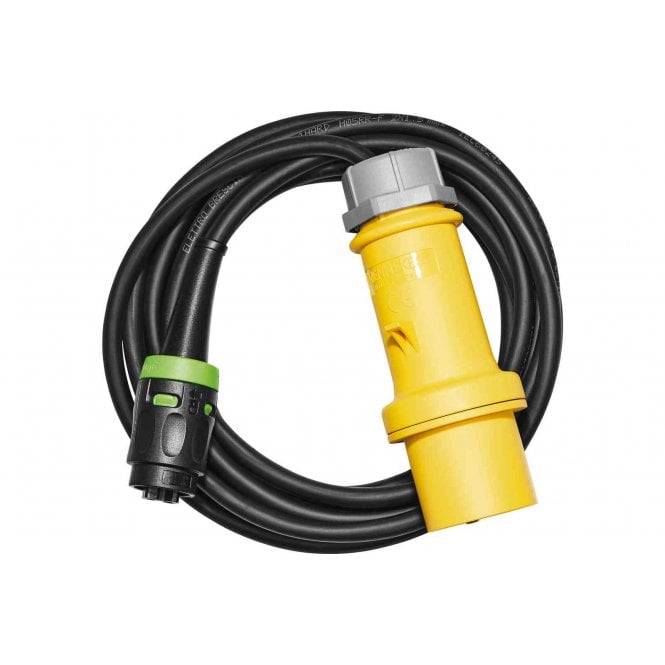 Festool 110v Plug It Cable c/w 16amp Yellow plug Replacement Cable 203927