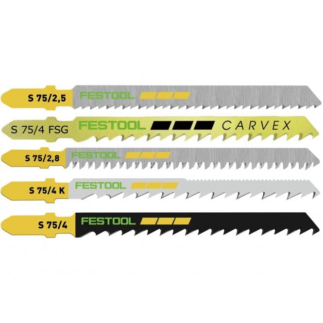 Festool 204275 Wood Cutting Jigsaw Blade Set STS-Sort/25 W