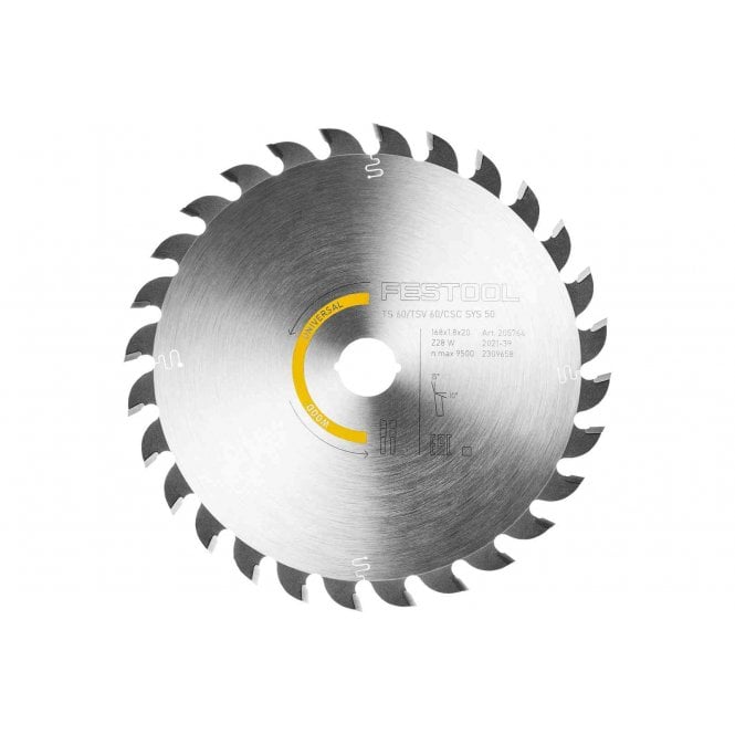 Festool 205764 168mm Wood Plunge Saw Blade 28 Tooth
