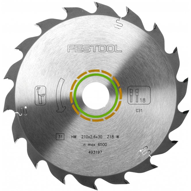 Festool 493197 210mm x 30 x 18 Tooth Circular Saw Blade For Wood