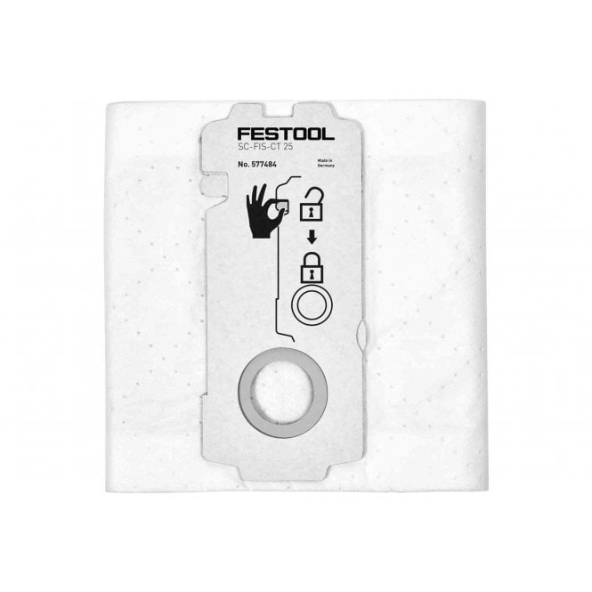 Festool 577484 CT25E Self Clean Filter Bags SC-FIS-C 5 Pack
