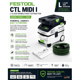 CTL MIDI I L-Class 240V Mobile Dust Extractor – Model 578321
