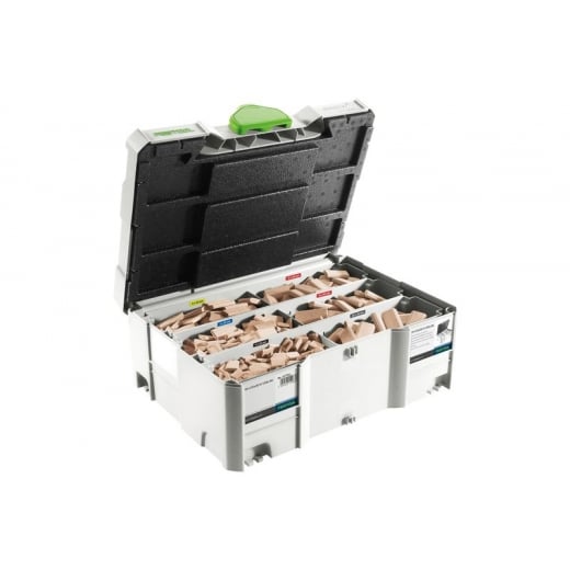 Festool DF500 Domino Beechwood Assortment Set – DS 4/5/6/8/10, 1060x BU 576794