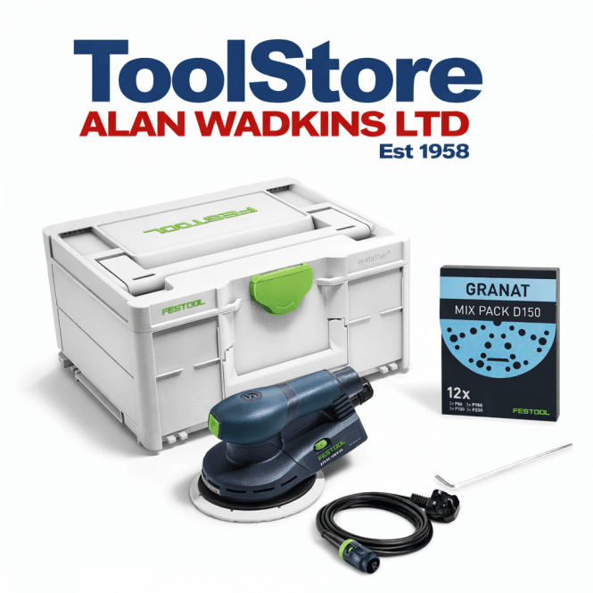 Festool ETS EC150/5 EQ-PLUS 150mm Eccentric Sander 240v In Systainer 576332