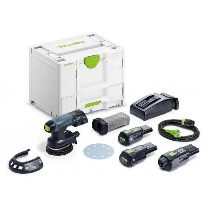 Festool ETSC125 125mm 18v Cordless Eccentric Sander 2 x 3.0ah Batteries Charger + Systainer 578143