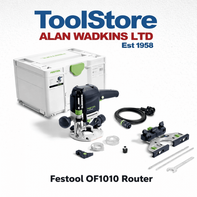 Festool Router OF1010 REBQ-Plus 1/4 Clamping Collet 230V In Systainer 578004