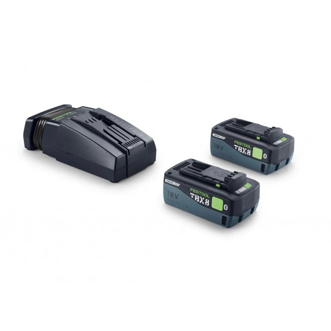 Festool Tabless Battery & Charger Energy Set 18V 2 x TBX8 8.0ah Batteries + SCA16 Battery Charger