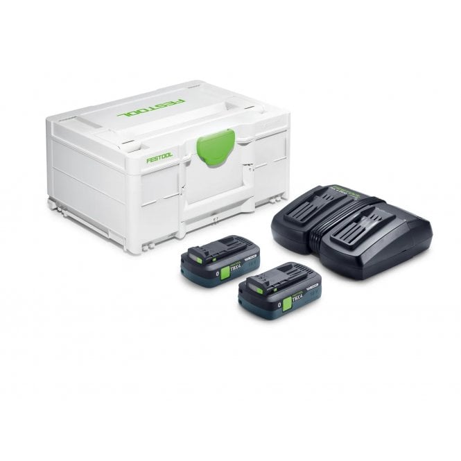 Festool Tabless Battery Energy Set SYS 18V 2 x TBX4 Battery & TCL6 DUO Battery Charger 578820