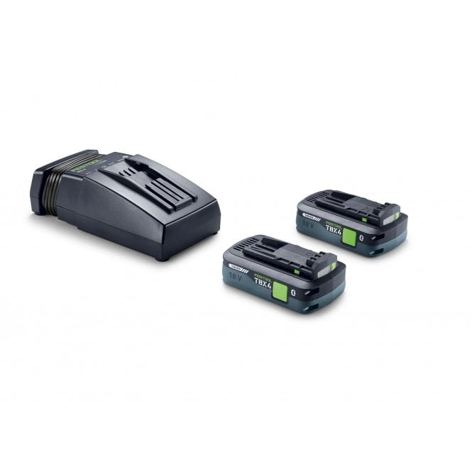 Festool Tabless Energy Set 18V 2 x TBX4 18v 4.0ah Batteries + TCL6 Battery Charger