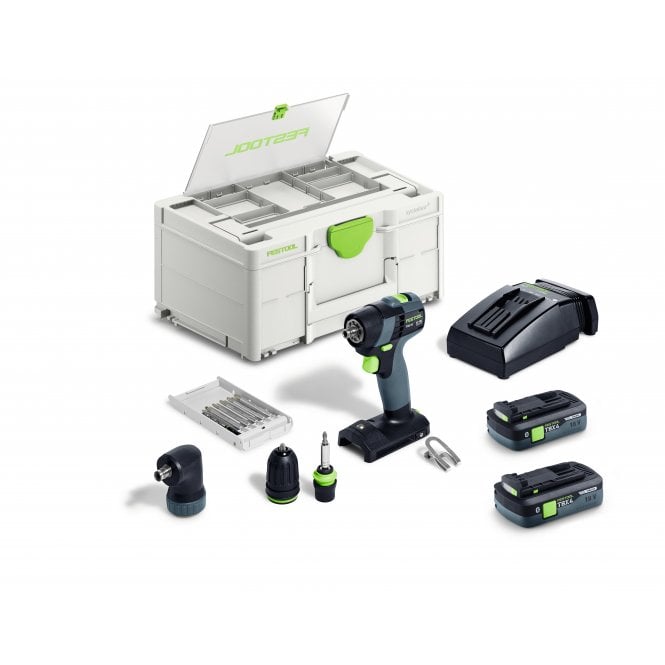 Festool TXS18 18v Cordless Drill Set 2 x TBX4,0 Batteries + TCL6 Battery Charger In Systainer