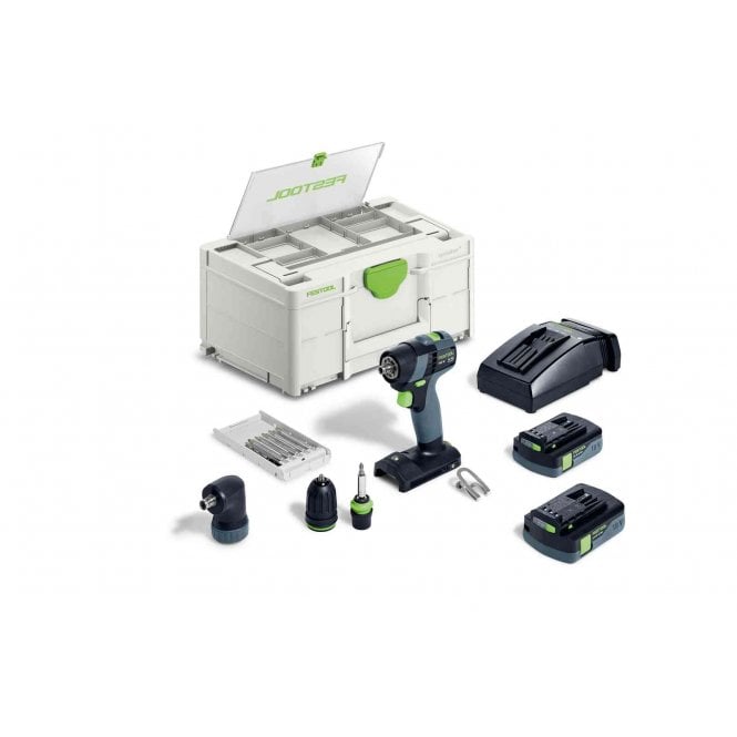 Festool TXS18 C 3,0 Set 18v Cordless Drill 2 x 3.0ah Li-on Batteries In Systainer 576900 