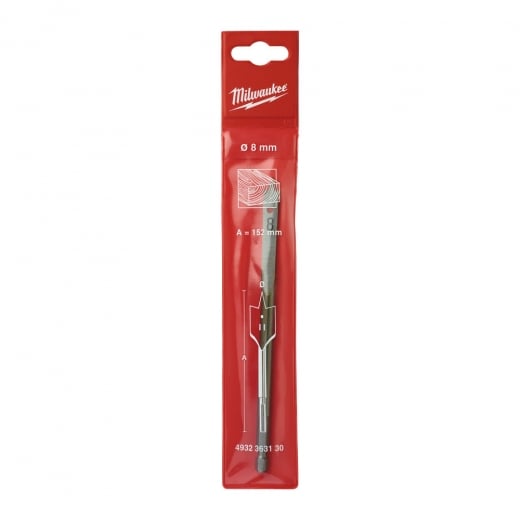 Milwaukee Flat Wood Boring Bits 160mm Length         