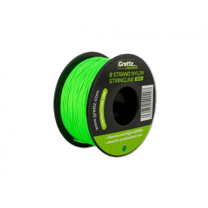 Grettz 100 Metre Green String Line 8 Braided Brick Line G100G