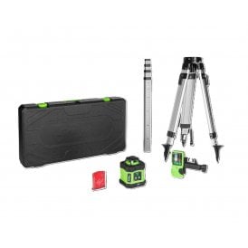G60 Rotary Laser Level Red Beam Inc Tripod Staff & Receiver