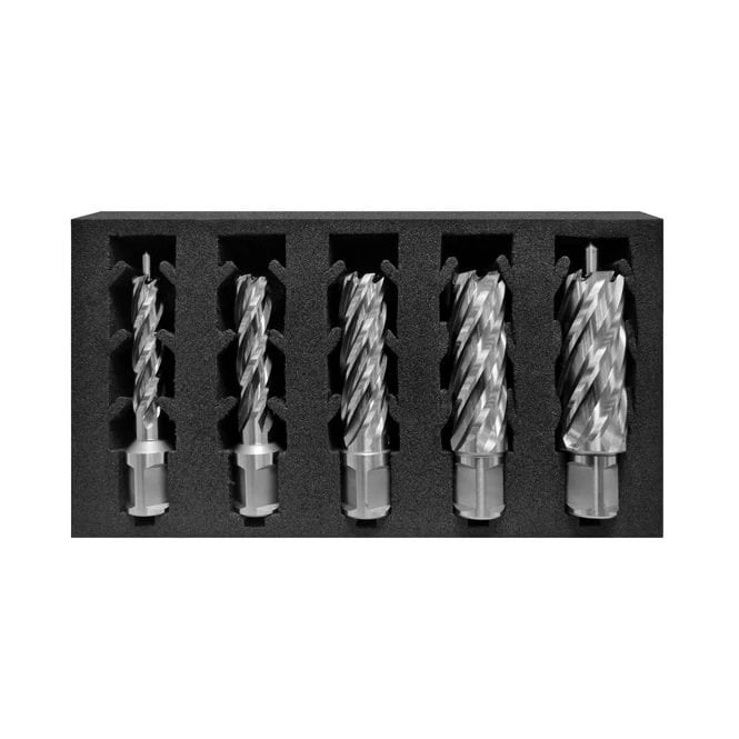 HMT 107010-5SET HSS Long Series 50mm Silver Max Rota Broach Cutter Set 12,14,18,22,26mm
