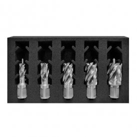 107020-5Set 5 Piece Short Reach Rota Broach Set 12,14,18,22,26mm + Pilots