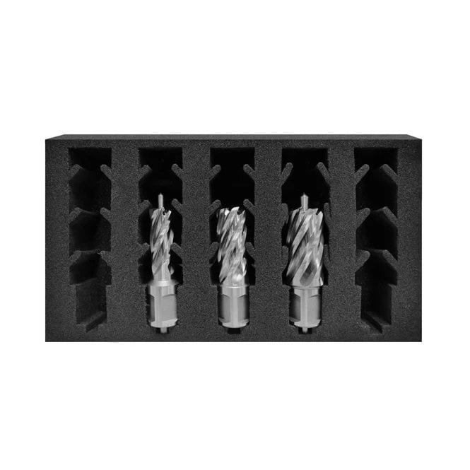 HMT 107020-Set HSS SilverMax Short Reach Rota Broach Cutter Set  14,18,22mm + Pilot Pin