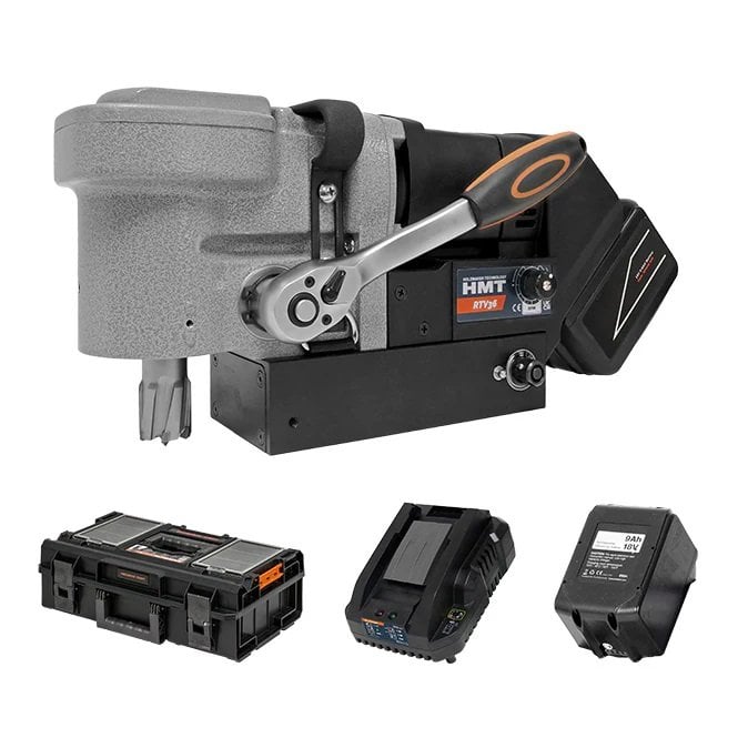 HMT 805046-020 RTV36-18 18v Cordless Magnetic Drill Low Profile 2 x 9.0ah Batteries + Charger
