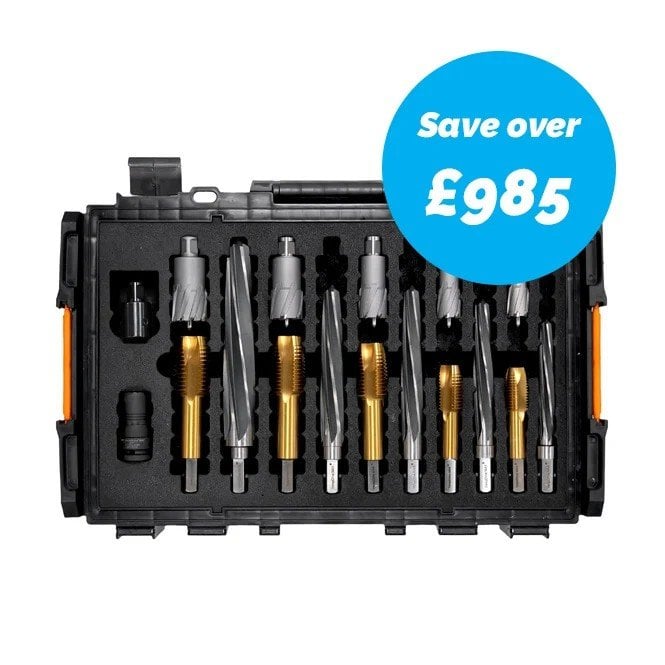 HMT STC-EMID-MAX04 Versadrive Max Broach Ream & Tap Set 15 Piece