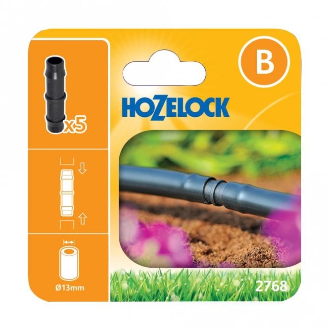 Hozelock 2768 Straight Connectors 13mm Pack of 5