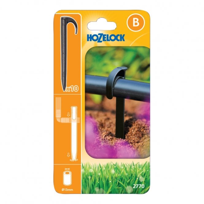 Hozelock 2770 Supply Tube Stake 13mm Pack of 10
