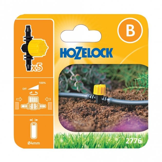 Hozelock 2776 Flow Control Valve 4mm Pack of 5