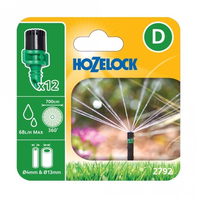 Hozelock 2792 360˚ Micro Spray Jets Pack of 12