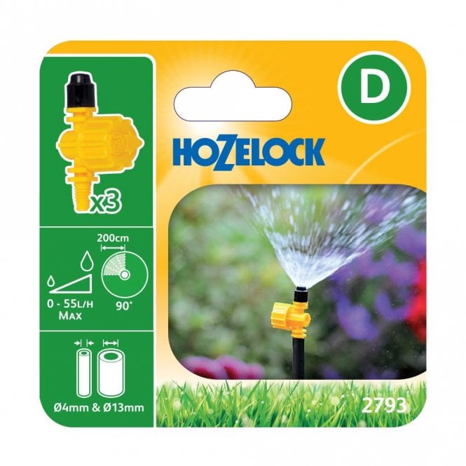 Hozelock 2793 90º Adjustable Vari-Jets Pack of 3