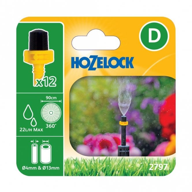 Hozelock 2797 360° Mist Micro Spray Jet Pack of 12