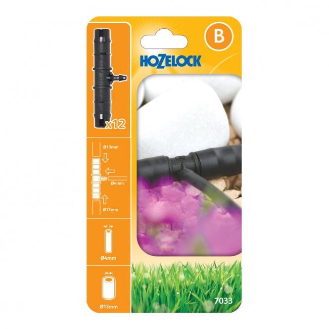 Hozelock 7033 Reducing T Connector Pack of 12